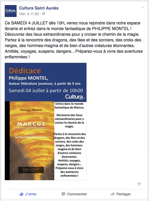 Cultura Saint-Aunès - Page Facebook